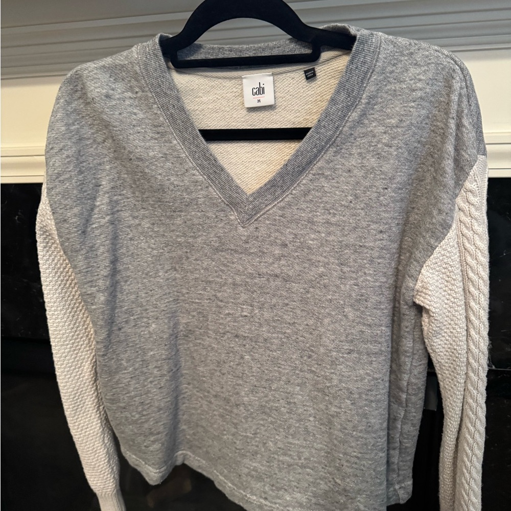 Cabi Two-Tone V-Neck Sweater